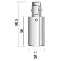 Deko-Light Zubehör für 3-Phasen-Schienensystem D LINE - elektrischer Einspeiser Links, 220-240V AC / 50-60Hz, Schwarz