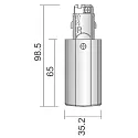 Deko-Light Zubehör für 3-Phasen-Schienensystem D LINE - elektrischer Einspeiser Rechts, 220-240V AC / 50-60Hz, Grau