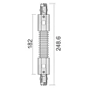 Deko-Light Accessories for 3-phase track system D LINE - flex coupler left-right, 220-240V AC / 50-60Hz, white