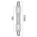 Deko-Light Zubehör für 3-Phasen-Schienensystem D LINE - Flexverbinder links-rechts, 220-240V AC / 50-60Hz, Grau
