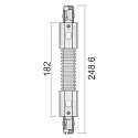 Deko-Light Zubehör für 3-Phasen-Schienensystem D LINE - Flexverbinder links-rechts, 220-240V AC / 50-60Hz, Schwarz