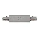 Deko-Light Zubehör für 3-Phasen-Schienensystem D LINE - elektrischer Längsverbinder mit Einspeisemöglichkeit links-rechts, Grau
