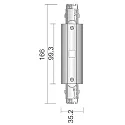Deko-Light Zubehör für 3-Phasen-Schienensystem D LINE - elektrischer Längsverbinder mit Einspeisemöglichkeit links-rechts, Grau
