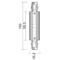 Deko-Light Zubehör für 3-Phasen-Schienensystem D LINE - elektrischer Längsverbinder mit Einspeisemöglichkeit links-rechts, Schwarz