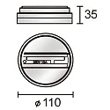 Deko-Light Accessories for 3-phase track system D LINE - surface adapter for luminaires, 220-240V AC / 50-60Hz, white