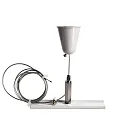 Zubehör für 3-Phasen-Schienensystem D LINE - Seilabhängungshalter mit Deckenrosette, verstellbar, max. 150cm, Weiß