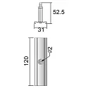 Deko-Light Zubehör für 3-Phasen-Schienensystem D LINE - Seilabhängungshalter mit Deckenrosette, verstellbar, max. 150cm, Weiß