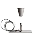 Zubehör für 3-Phasen-Schienensystem D LINE - Seilabhängungshalter mit Deckenrosette, verstellbar, max. 150cm, Grau