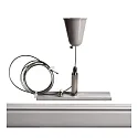 Deko-Light Zubehör für 3-Phasen-Schienensystem D LINE - Seilabhängungshalter mit Deckenrosette, verstellbar, max. 150cm, Grau