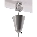 Deko-Light Zubehör für 3-Phasen-Schienensystem D LINE - Seilabhängungshalter mit Deckenrosette, verstellbar, max. 150cm, Grau