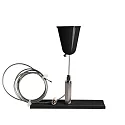Zubehör für 3-Phasen-Schienensystem D LINE - Seilabhängungshalter mit Deckenrosette, verstellbar, max. 150cm, Schwarz