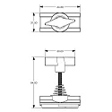 Zubehör für 3-Phasen-Schienensystem D LINE - Montageadapter für Zusatzkomponenten, max. 10kg, Schwarz