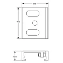 Zubehör für 3-Phasen-Schienensystem D LINE - Montagehalter Deckenbefestigung Flex, Schwarz