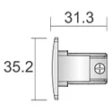 Deko-Light Zubehör für 3-Phasen-Schienensystem D LINE - Endkappe, Weiß