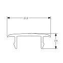 Deko-Light Zubehör für 3-Phasen-Schienensystem D LINE (Einbau-Version) - Abdeckblende, 100cm, Schwarz