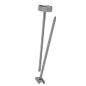 Deko-Light Deckenabhängung für 3-Phasen Leuchte D LINE, starr, 635 mm, silber
