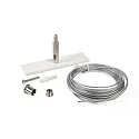 Deko-Light Zubehör für 3-Phasen Schienensystem D LINE Seilabhängungshalter Mini mit 5,0m Abhängeseil, weiß