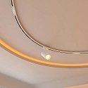 Deko-Light 3-phase surface-mounted track D LINE / DALI CURVED 90° / RADIUS 1M left, 6-pole, traffic white