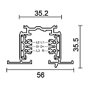 3-phase recessed track D LINE/DALI 100CM, black