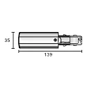 Zubehör für 3-Phasen-Stromschiene D LINE DALI - elektrischer Einspeiser links, graphitschwarz