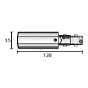 Deko-Light 3-phase feeder D LINE/DALI DALI controllable, right, black