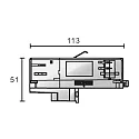 Zubehör für 3-Phasen-Stromschiene D LINE DALI - 3-Phasen Adapter für Leuchtenmontage, graphitschwarz