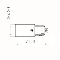Deko-Light 1-phase feeder D ONE right, white
