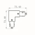 1-phase L-connector D ONE left, white