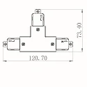 1-Phasen T-Verbinder D ONE, rechts-links-links, IP20