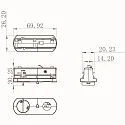 Deko-Light 1-phase adapter D ONE, graphite black