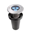 Outdoor LED NV-Boden-Einbaustrahler III RGB, IP67 IK10, 24V DC (exkl. BG), 7.4W RGB 370lm 30°, 4-Pol, dimmbar, Edelstahl