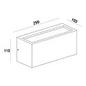 Deko-Light Outdoor Wandleuchte RILONGO, Up & Down, IP54 IK05, 220-240V, E27 max. 15W, Alu-Druckguss, geschlossen, dunkelgrau