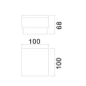 Deko-Light LED Boden-Einbauleuchte TABIT 100x100, IP67 IK10, 10 x 10cm, 2.3W 3000K 120lm 120°, PC grau / transparent