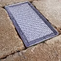 Deko-Light LED Boden-Einbauleuchte TABIT 100x200, IP67 IK10, 10 x 20cm, 3.7W 3000K 240lm 120°, PC grau / transparent