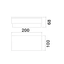 Deko-Light LED Boden-Einbauleuchte TABIT 100x200, IP67 IK10, 10 x 20cm, 3.7W 3000K 240lm 120°, PC grau / transparent
