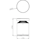 Deko-Light LED Pollerleuchte FARO 25, 25cm, 24W 3000K 1030lm, IP65 IK10, DALI dimmbar, dunkelgrau