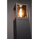 Deko-Light Pollerleuchte FACADO II ECKIG, IP65, 100cm, E27, mit IP67 Anschlussdose, Alu-Druckguss / PC, dunkelgrau / rauch-getönt, klar