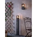 Deko-Light Pollerleuchte FACADO II ECKIG, IP65, 100cm, E27, mit IP67 Anschlussdose, Alu-Druckguss / PC, dunkelgrau / rauch-getönt, klar