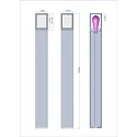 Deko-Light Pollerleuchte FACADO II ECKIG, IP65, 100cm, E27, mit IP67 Anschlussdose, Alu-Druckguss / PC, dunkelgrau / opal