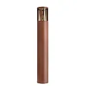 Pollerleuchte FACADO II RUND, IP65, 65cm, E27, mit IP67 Anschlussdose, Alu-Druckguss / PC, rost / rauch-getönt, klar