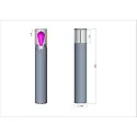 Deko-Light bollard lamp FACADO II 650MM OPAL round E27 IP65, mat, rust dimmable