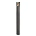 Pollerleuchte FACADO II RUND, IP65, 100cm, E27, mit IP67 Anschlussdose, Alu-Druckguss / PC, dunkelgrau / rauch-getönt, klar