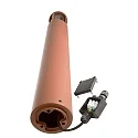 Deko-Light bollard lamp FACADO II 1000MM TONED round E27 IP65, mat, rust dimmable