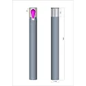 Deko-Light bollard lamp FACADO II 1000MM TONED round E27 IP65, mat, rust dimmable