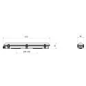 Deko-Light LED Feuchtraumleuchte TRI PROOF BASIC, IP65 IK08, 140lm/W, durchverdrahtet, lichtgrau, 61cm, 10W 4000K 1400lm 120°