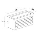 Deko-Light Outdoor Wandleuchte RILONGO, Up & Down, IP54 IK05, 220-240V, E27 max. 15W, Alu-Druckguss, abgeblendet, dunkelgrau