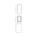  LED Außenwandleuchte ARCTURUS II, IP54, SCHMAL, Up&Down, 5.5W 3000K, 2x verstellbar 0-90°, schaltbar, graphitgrau