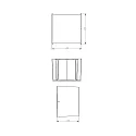  LED Außenwandleuchte ARCTURUS II, IP54, BREIT, Up&Down, 5.5W 3000K, 2x verstellbar 0-90°, schaltbar, graphitgrau
