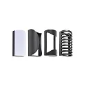Deko-Light Outdoor LED wall luminaire GRUMIUM RUND, IP54, 10W 3000K 730lm 138°, die-cast aluminum, dark grey