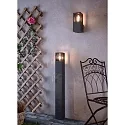 Deko-Light Außenwandleuchte FACADO II  ECKIG, IP65, E27, durchverdrahtet, Alu-Druckguss / PC, dunkelgrau / rauch-getönt, klar